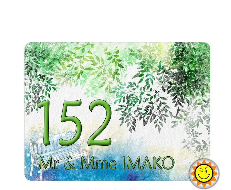 Placa de número de casa para personalizar puerta de aluminio R251 imagen 1