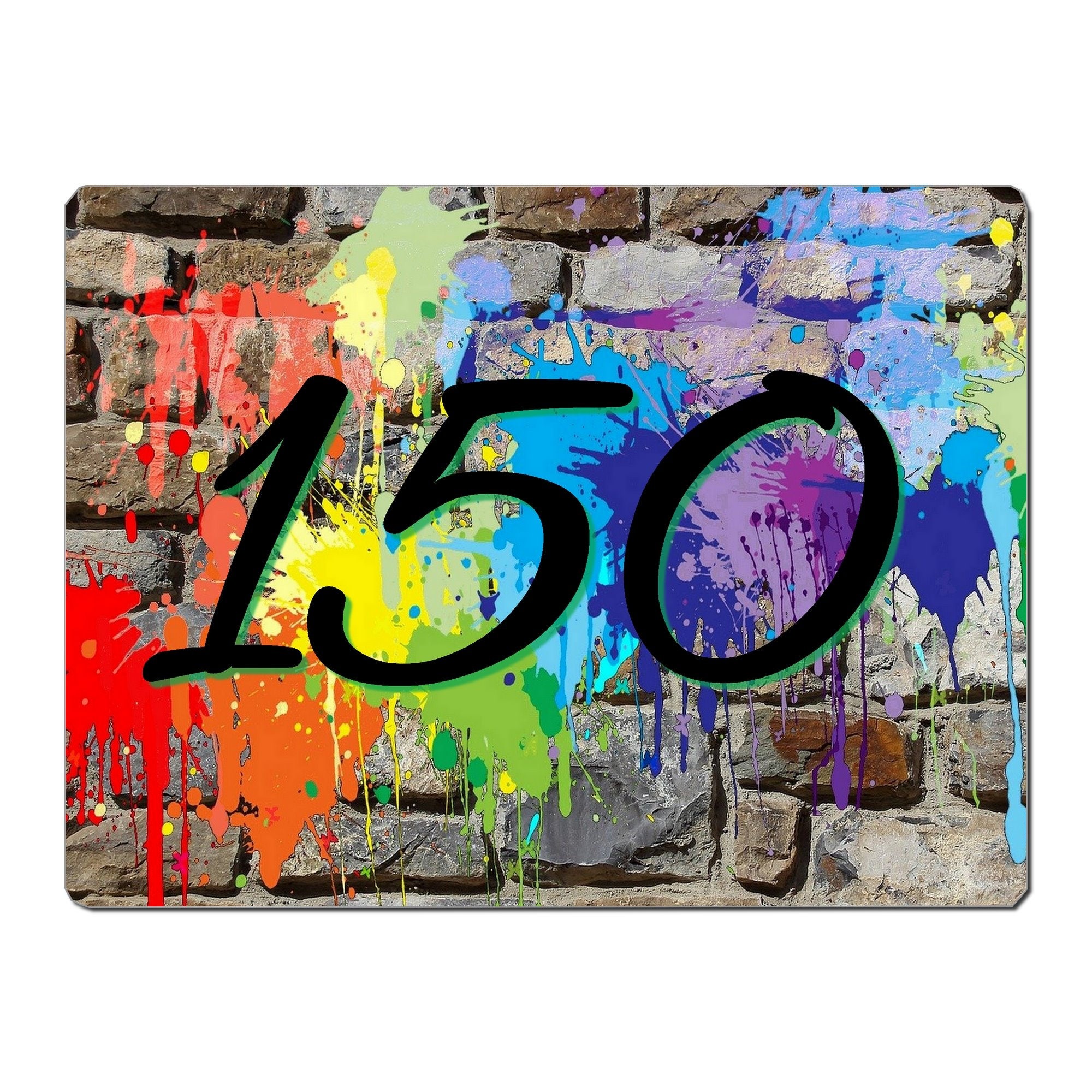 Plaque Maison Numero à Personnaliser Aluminium Porte Moderne Contemporain Graffiti Street Art