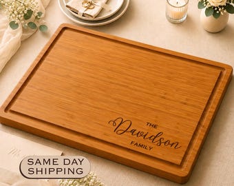 Personalized Cutting Board, Engraved Wedding Charcuterie Board, Engagement Gift for Couple, Housewarming Gift, Gifts for Parents, Mom, Wife
