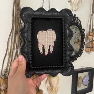 Molar Extraction, Oddities, Teeth, Bones - Digital Cross Stitch Pattern, PDF Download