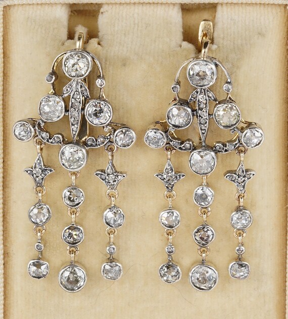 Victorian 6.0 Carat Diamond Plus Rare Chandelier E