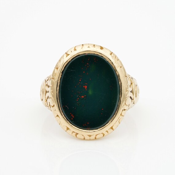 Outstanding Embossed Victorian Unisex Bloodstone S