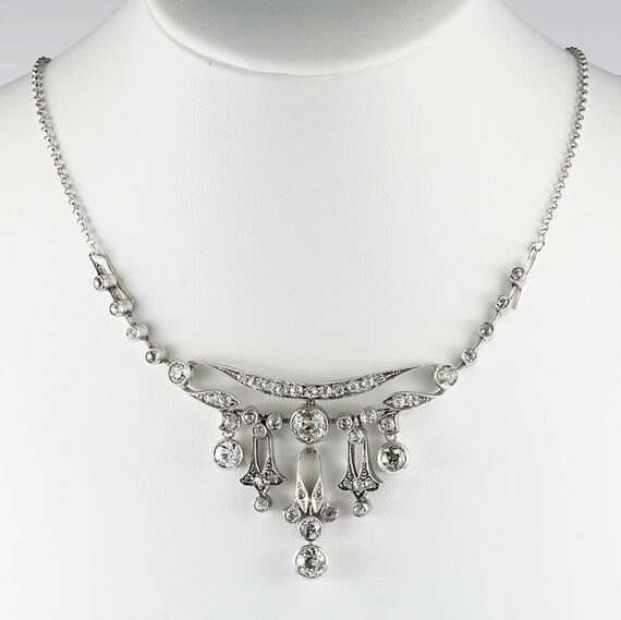 Belle Epoque 7.40 Ct diamond rare necklace