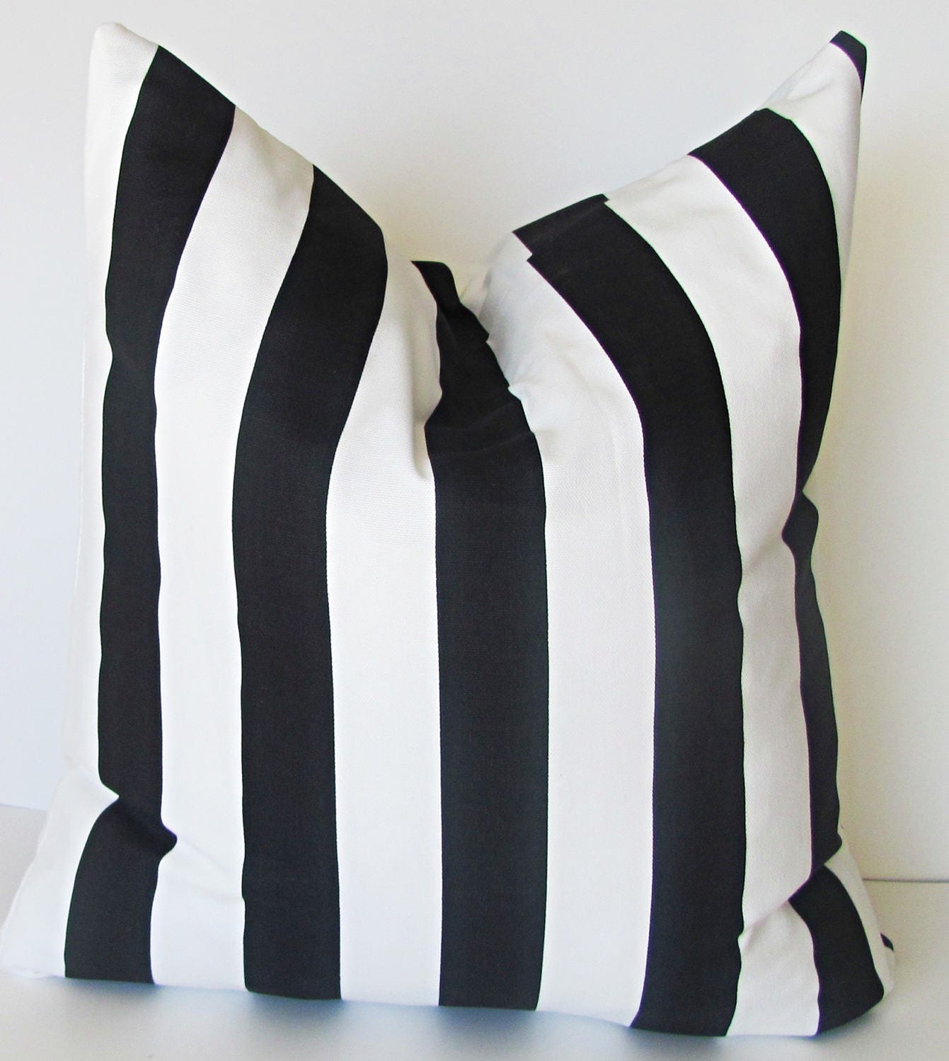 Black PILLOW COVER. Black Accent Pillow.Black Striped Pillow Etsy