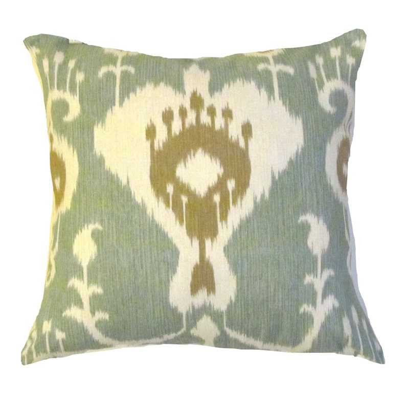 Ikat Pillow Blue Pillow Covers Modern Pillow Cover Throw Pillows 16 x16/ 17 x 17 /18 x18 image 1