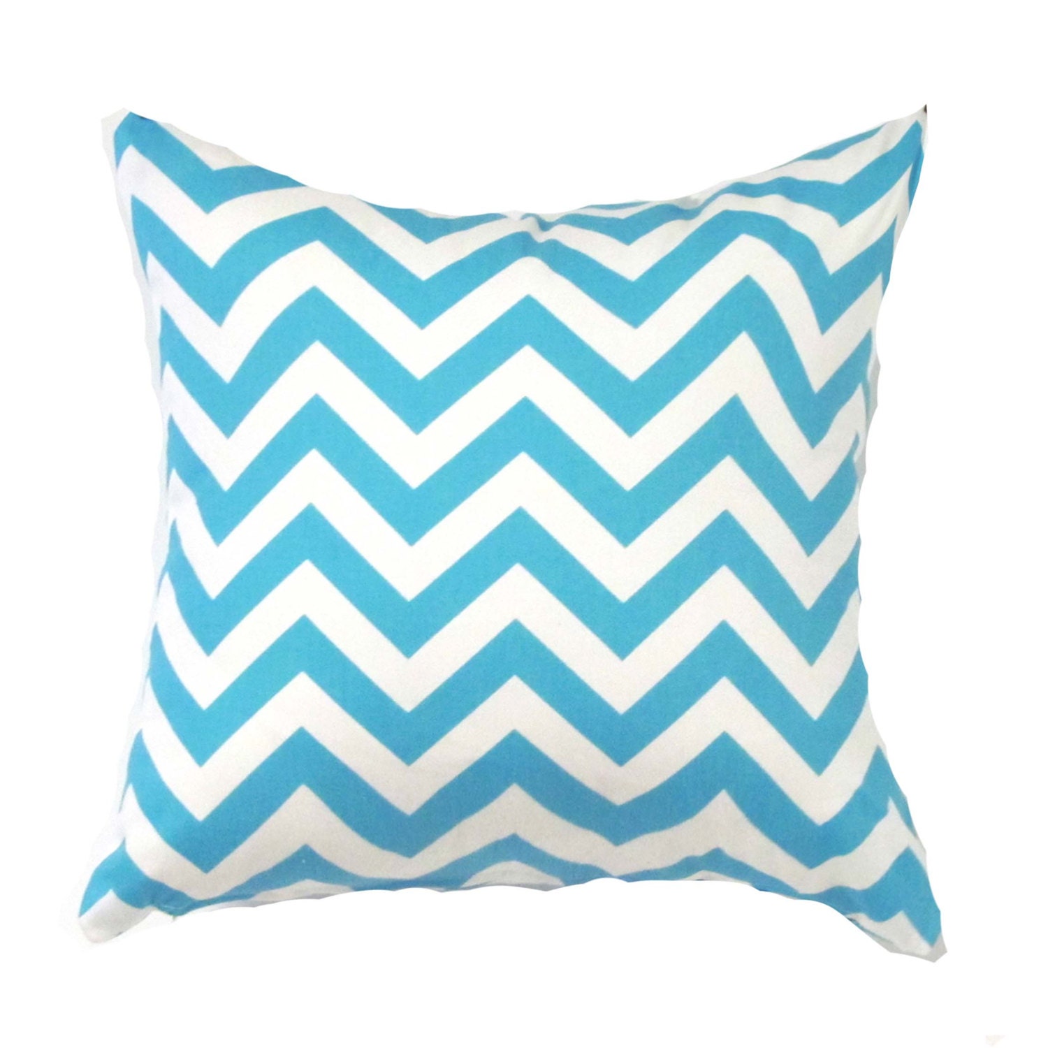 Blue Pillow Cover Blue Zigzag Pillow Blue Chevron Etsy