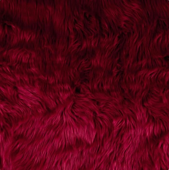 Red Fur Pillow Cover. Mongolian Faux Mongolian Faux Fur Pillow Cover, 26