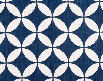 Blått örngott - Blå geometrisk kudde - Blå cirkelkudde - Marinblå kudde 1,6 cm, 40 cm, 50 cm 60 cm, fyrkantig, ländrygg, EuroSham