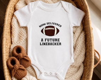 Babybody mit Football-Motiv, lustig, süße Babykleidung, niedlicher Einteiler, Geschenk für frischgebackene Mütter, Baby-Outfit für Jungen
