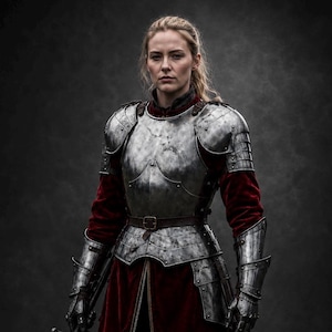 Medieval Female Knight Armor Set | Handmade Women’s Steel Half Armor | Lady Warrior Cuirass for LARP Cosplay SCA Reenactment