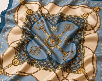 Vintage 90s Hermes Scarf Regina by Leila Menchari, Authentic