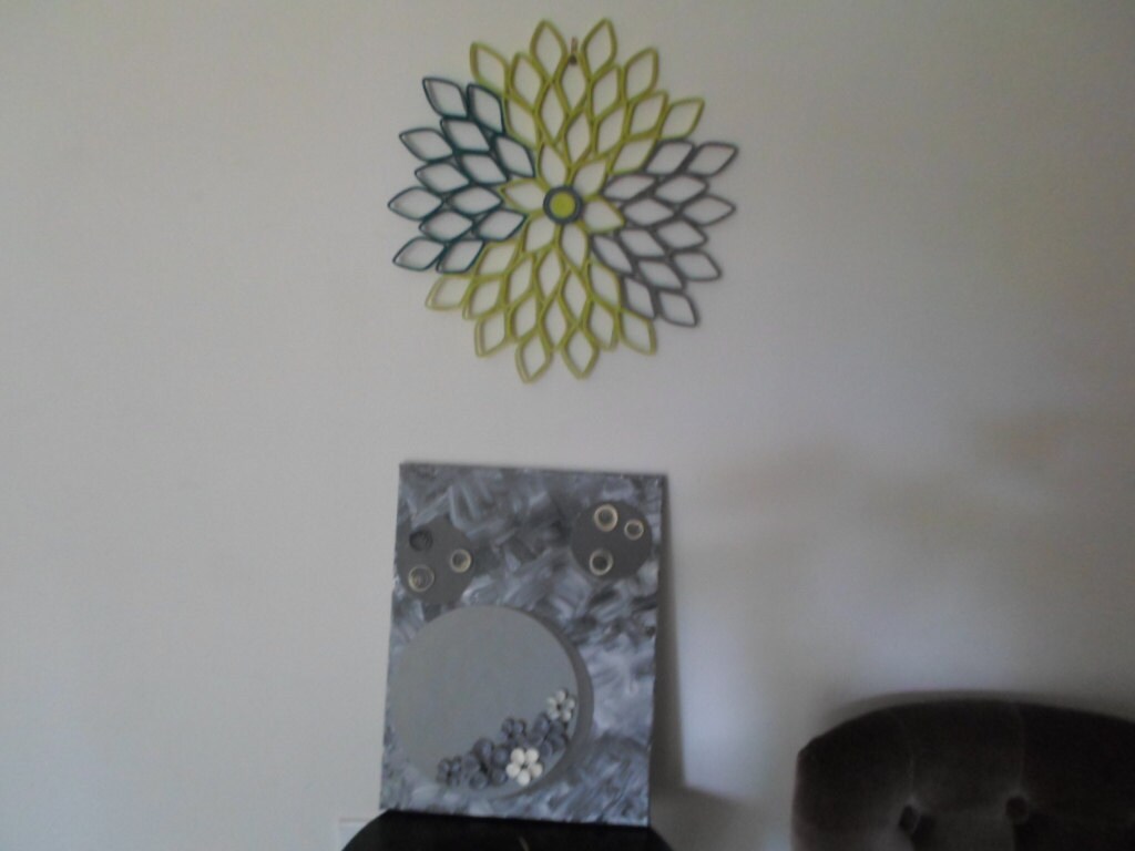 Teal Lime Green Home Decor Dahlia Wall Hanging Large Wall Art Etsy