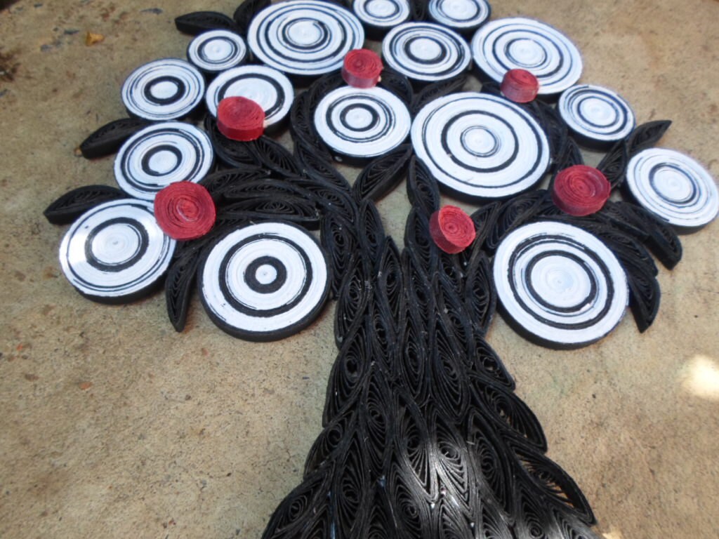 Abstract Paper Tree Wall Art: Black White 3D Sculpture - Etsy