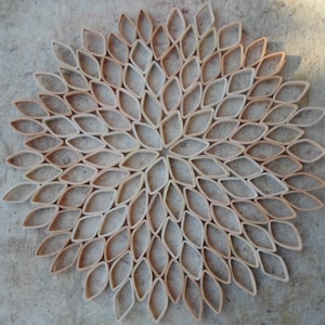 Contemporary Home Decor Chic Dahlia Wall Hanging for Modern Home Decor Large Round Wall Art