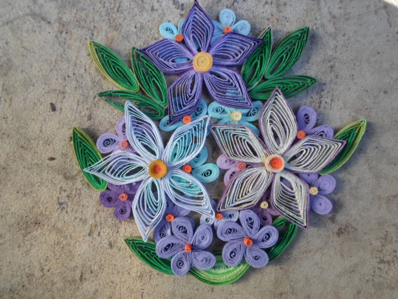 Spring Flowers Wall Art Quilling Art Paper Flowers Original Etsy