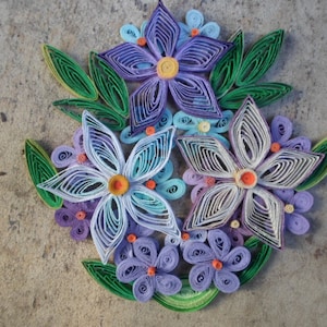 Quilled Paper Flower Wall Art: Spring Floral Decoration