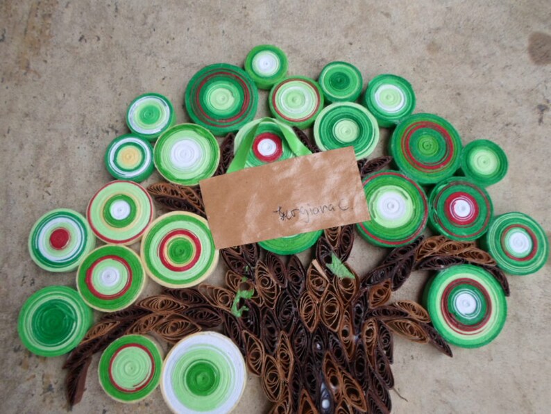 Tree Wall Art Paper Wall Hanging Green Tree Wall Decor Etsy