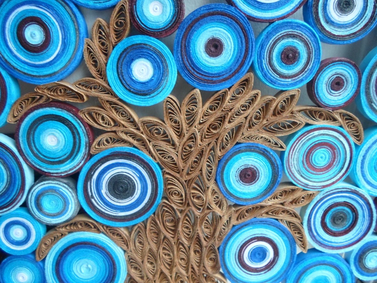 Blue Tree Wall Hanging Abstract Tree Wall Art Paper Tree Wall Etsy