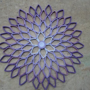 Purple Dahlia Paper Wall Art: Handmade Quilled Flower Decor