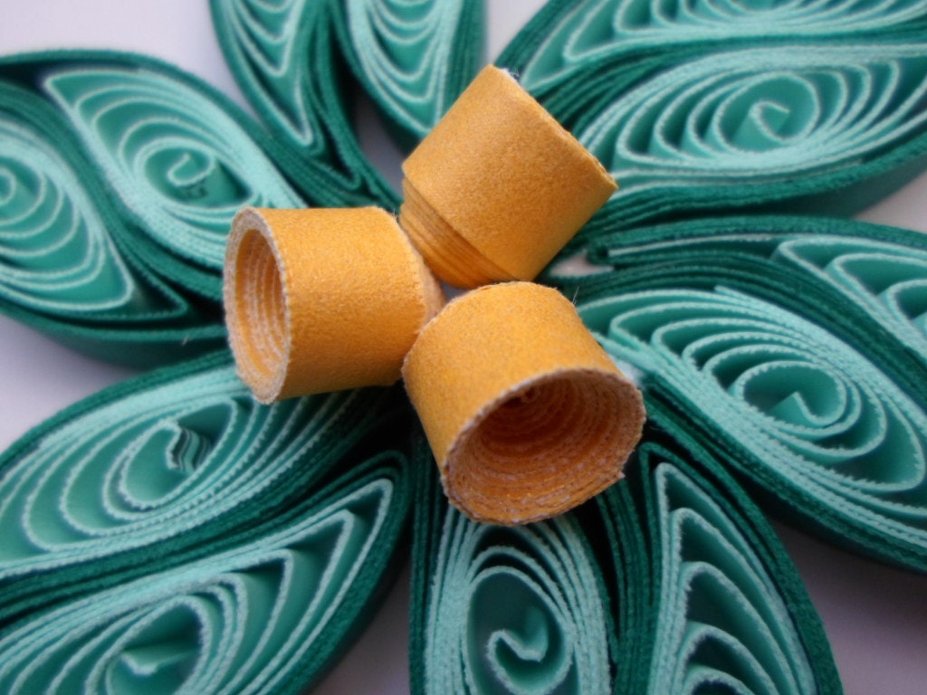 Teal Gold Flower Christmas Tree Ornament Paper Flower Ornament Etsy