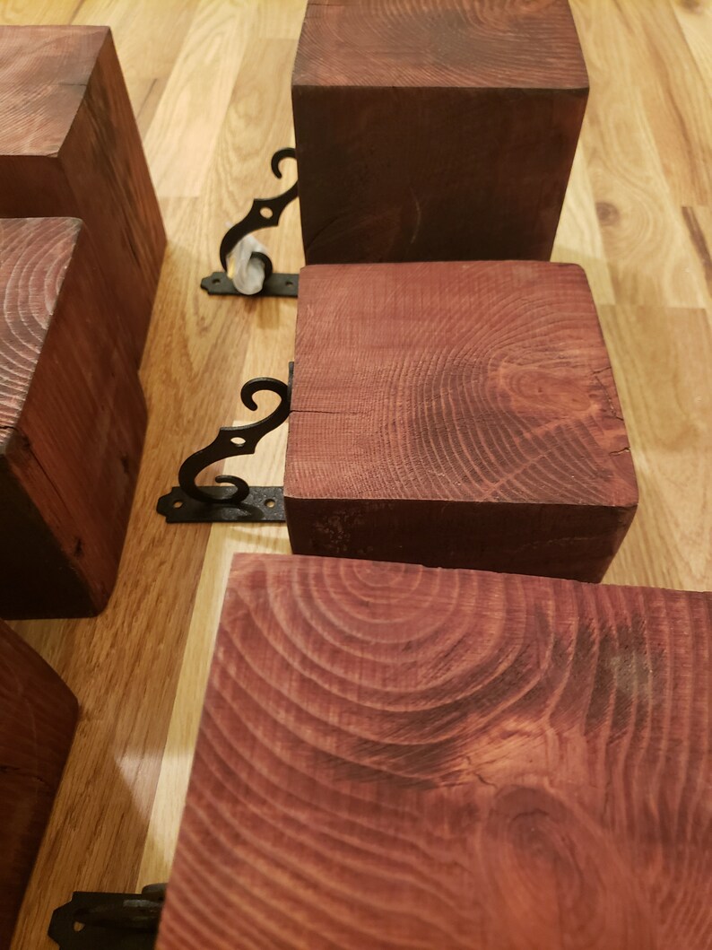 Rustic reclaimed wood beams Shelves Set of 9 rustic beams with Etsy