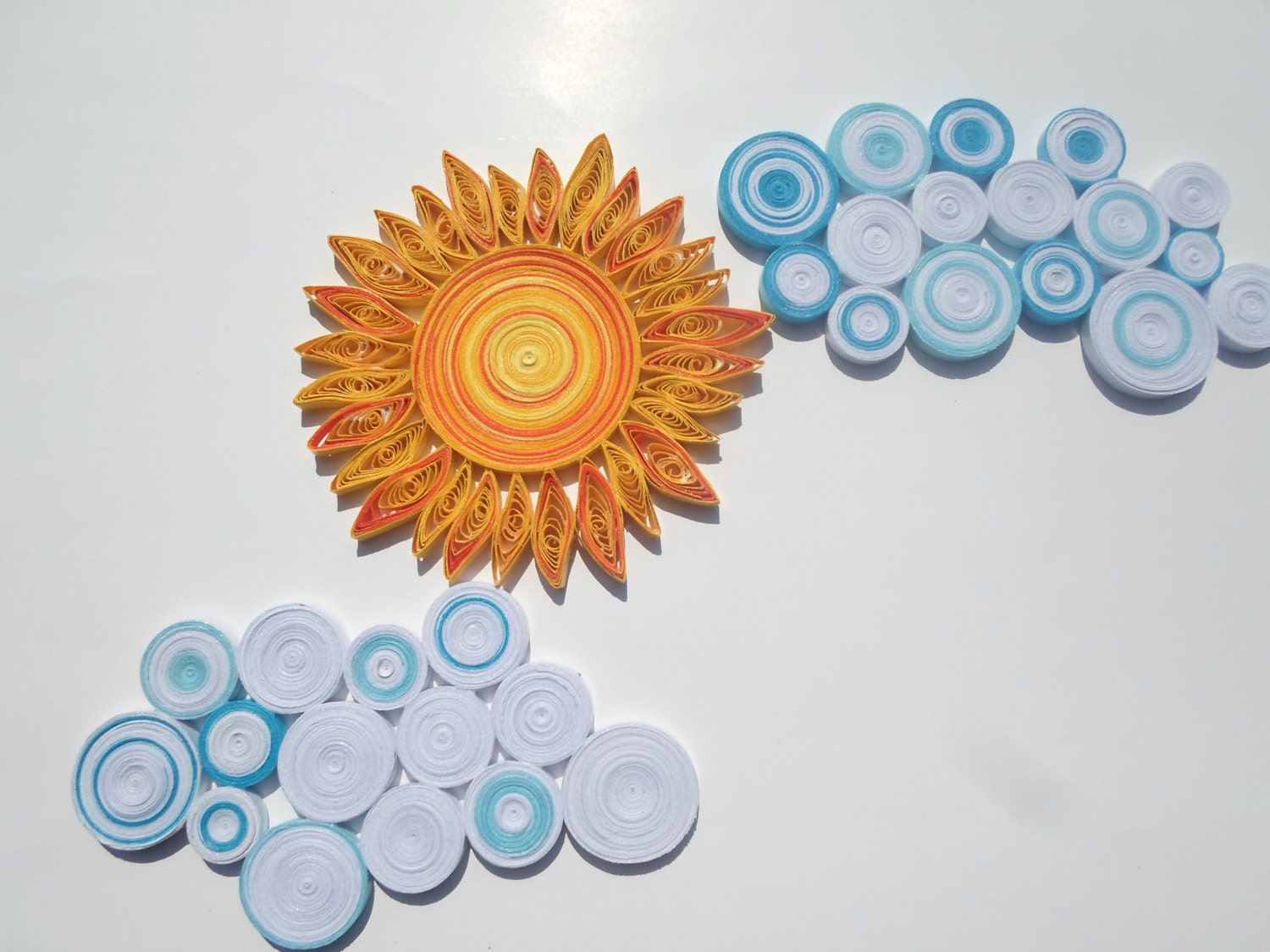 Nursery children room wall decor Sun clouds wall hangings