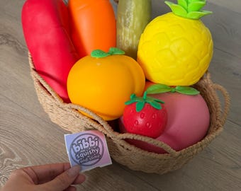 Jumbo Squishy Fidget Toys w kształcie owoców i warzyw, powolne podnoszenie się, sensoryczne rozluźnienie i ulga w ściskaniu
