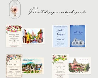 Printed Wedding Invitation Paper Samples – Linen, Pearl, Felt, Cotton