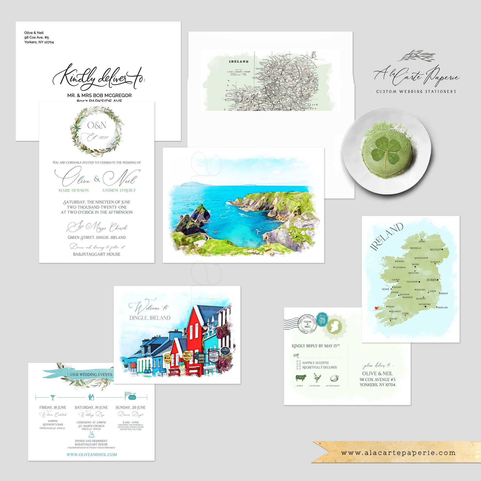 Ireland Dingle Co. Kerry Irish Destination Wedding Invitation - Etsy