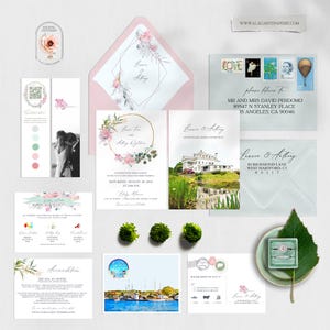 Mystic River Connecticut CT Watercolor Illustrated Destination Wedding Invitations - Deposit Payment