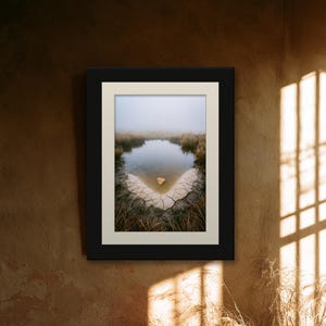 Moor Pool, Autumn Print, Dark Academia Wall Art, Moody Countryside Decor, Digital Download image 3