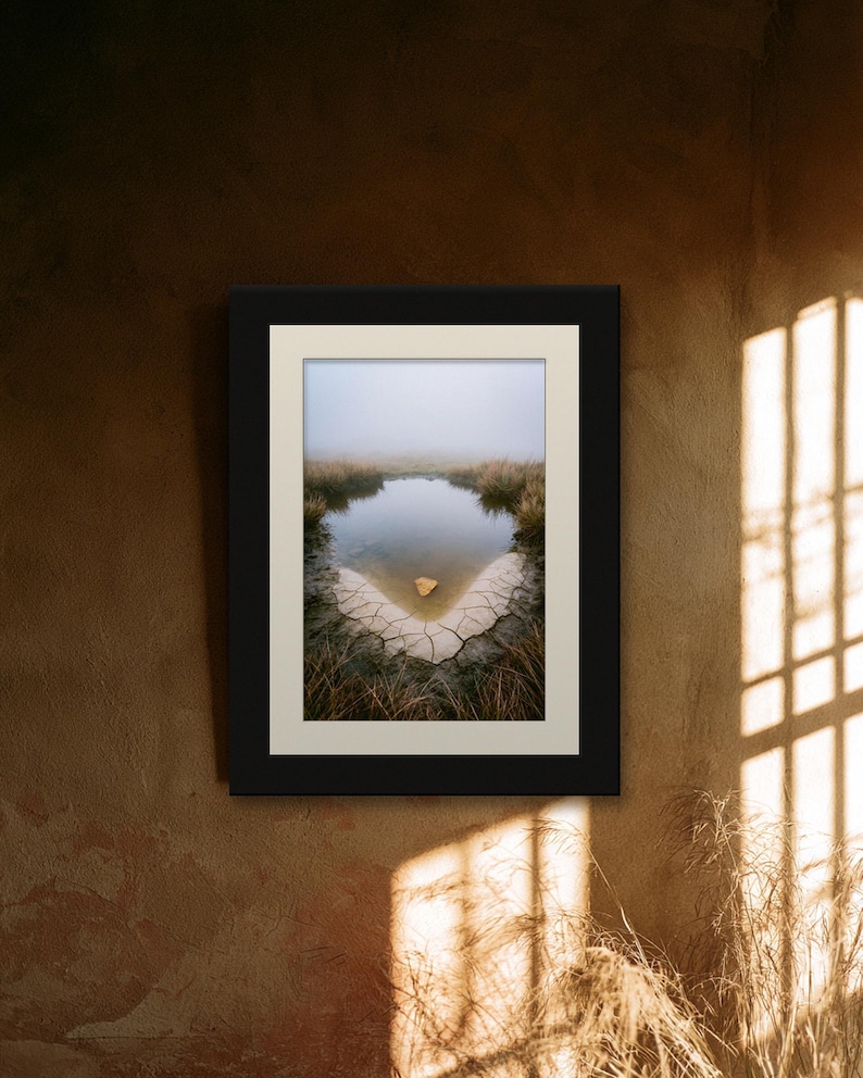 Moor Pool, Autumn Print, Dark Academia Wall Art, Moody Countryside Decor, Digital Download image 3