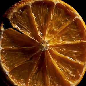 Dried Orange Slice Print, Amber Citrus Art, Dark Kitchen Wall Decor (Digital Download) image 4