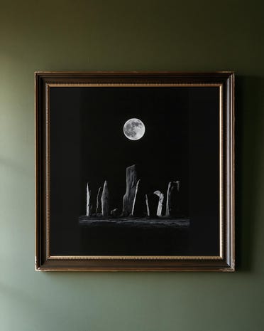 Moon Over Stone Circle print from the Duskwood Fell shop