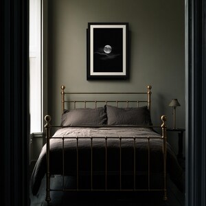 Moon Through Torn Clouds Print, Moody Night Sky Wall Art (Digital Download) image 6