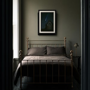 Comet Over Abbey Arch Print, Moody Night Sky, Gothic Celestial Decor (Digital Download) image 6