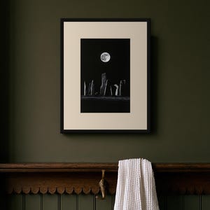 Moon Over Stone Circle Print, Moody Night Sky Wall Art (Digital Download) image 10