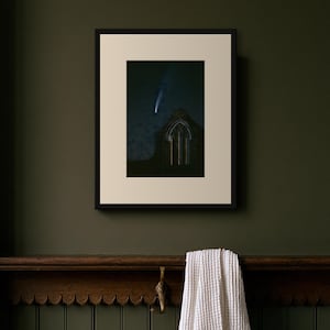 Comet Over Abbey Arch Print, Moody Night Sky, Gothic Celestial Decor (Digital Download) image 10