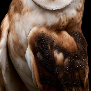 Barn Owl Print, Dark Academia Wall Art, Gothic Cabinet of Curiosities Decor, Digital Download image 4