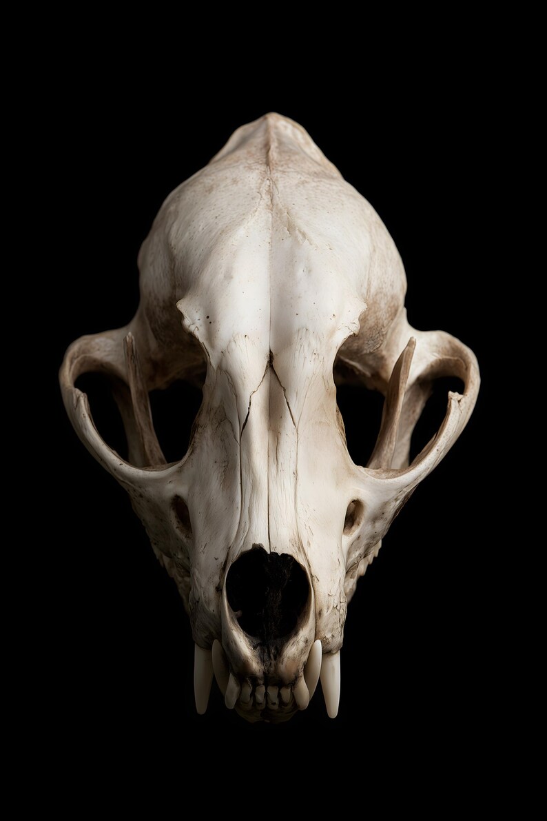 Lámina con calavera de zorro, arte gótico de gabinete de curiosidades, decoración Dark Academia (descarga digital) imagen 8