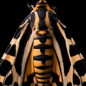 Estampado de polilla tigre, arte mural de estilo Dark Academia, decoración gótica de gabinete de curiosidades, descarga digital. imagen 4
