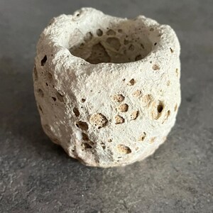 LUN-003 | Small Sculptural Stoneware Vessel | Handmade Lunar Ceramic Art