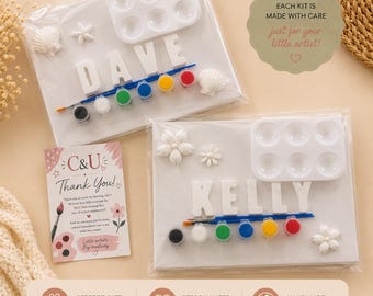 Personalized 3D Name Canvas Painting Kit | Custom Art Craft Activity for Kids