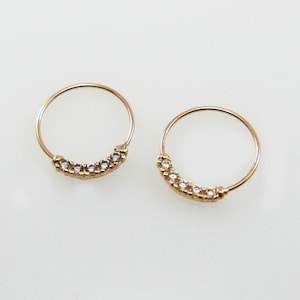 14k Gold Septum Ring. cartilage earring .hoop Nipple earring. 14k body piercing . ear piercing. Gold Septum. helix, Eyebrow, Tragus,