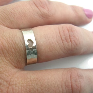Sterling silver heart ring. Heart Sterling silver ring. Silver jewelry, crystal ring, gem ring, gift for her, birthday gift,