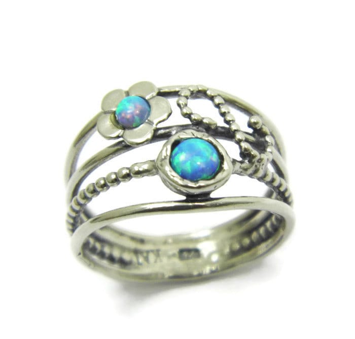 • THE TOWER • opal + silver ring