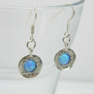 Sterling silver OPAL earrings. birthday gift for wife siste mom girlfriend, opal jewelry