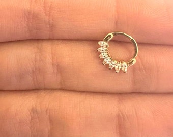 14k Gold Septum Ring. cartilage earring .hoop Nipple earring. 14k body piercing . ear piercing. Gold Septum. helix, Eyebrow, Tragus,