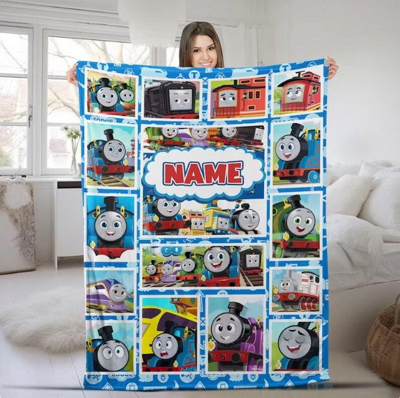 Personalization Thomas the Train Blanket, Thomas the Train Blanket