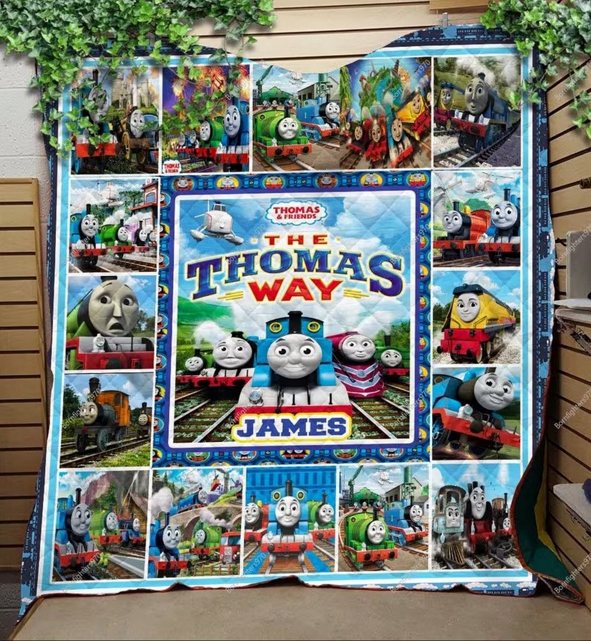 Custom Thomas and Friends Quilt Blanket, Thomas and Friends Bedding Set